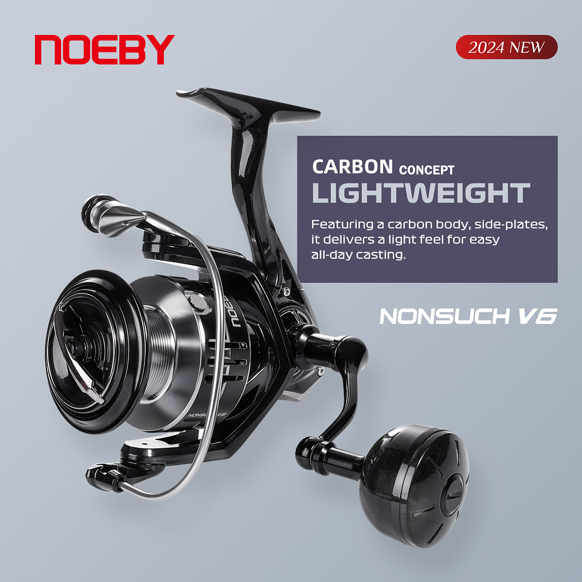 Fishing Equipment Brands - Noeby-Moulinet de pêche Spinning en carbone,