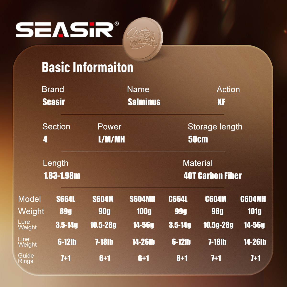 Seasir Salminus XF M/MH canne  - Fishing Equipment Clearance avis et prix