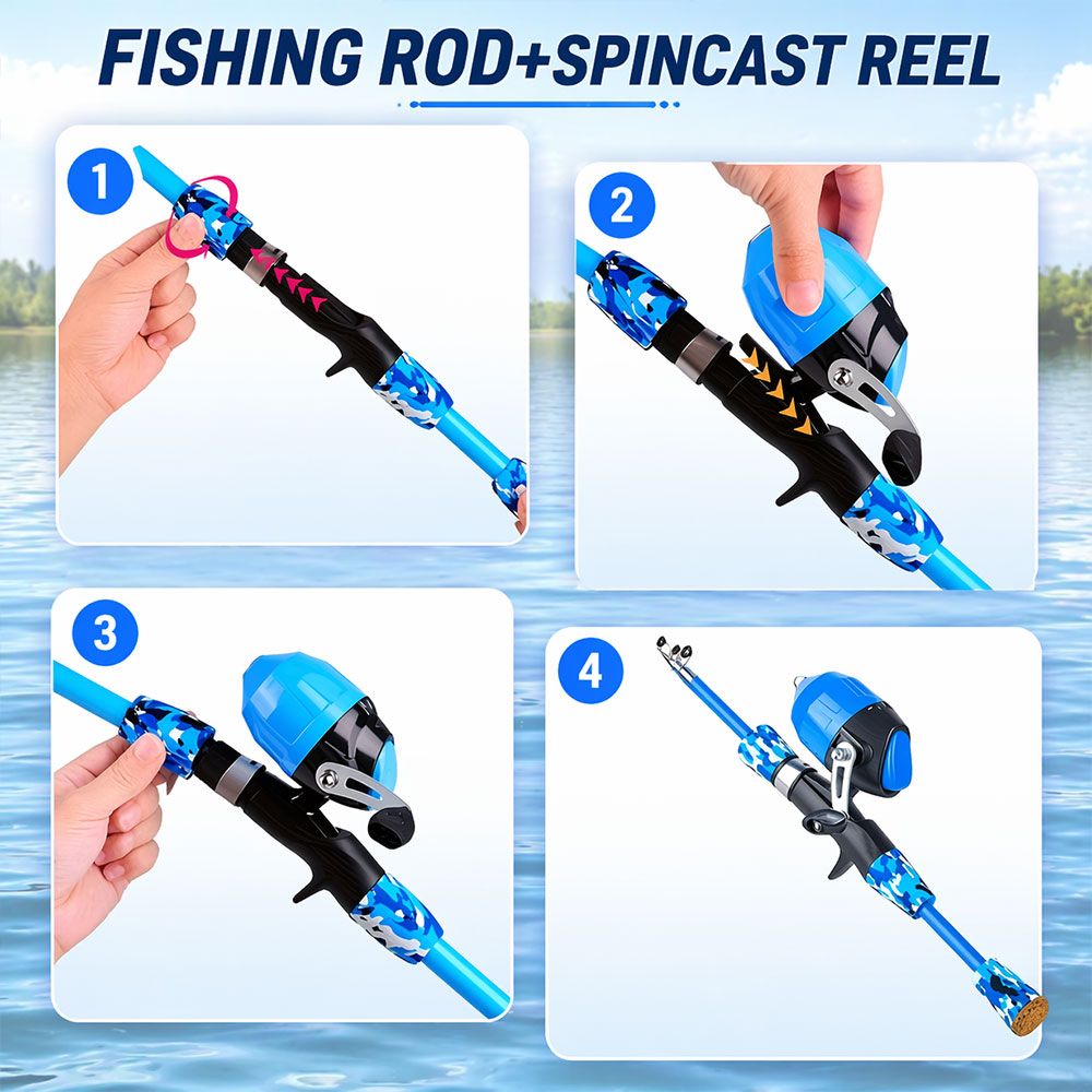 Ensemble de cannes à pêche pou - Fishing Equipment For Kids avis et prix