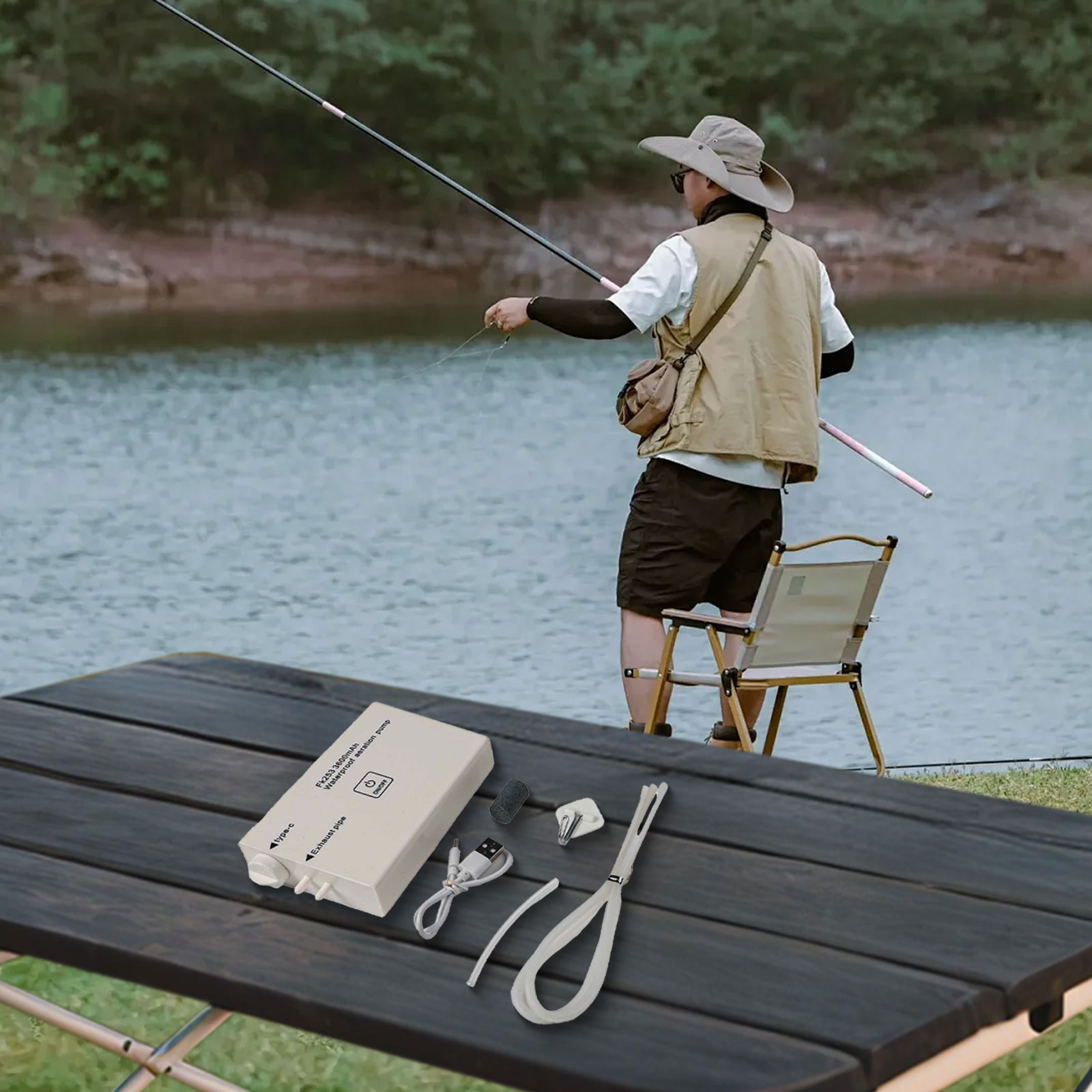 14*6*2.2 cm pompe à oxygène po - Fishing Equipment Brands avis et prix
